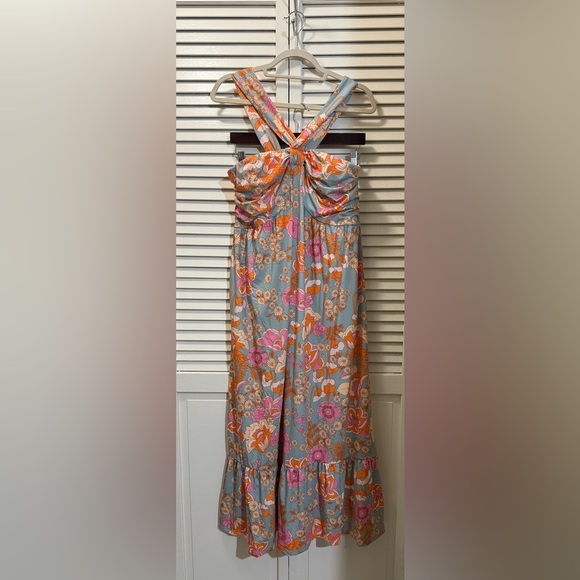 GRACE KARIN Halterneck Ruched Bodice Tiered A-Line Dress - Picture 3 of 8